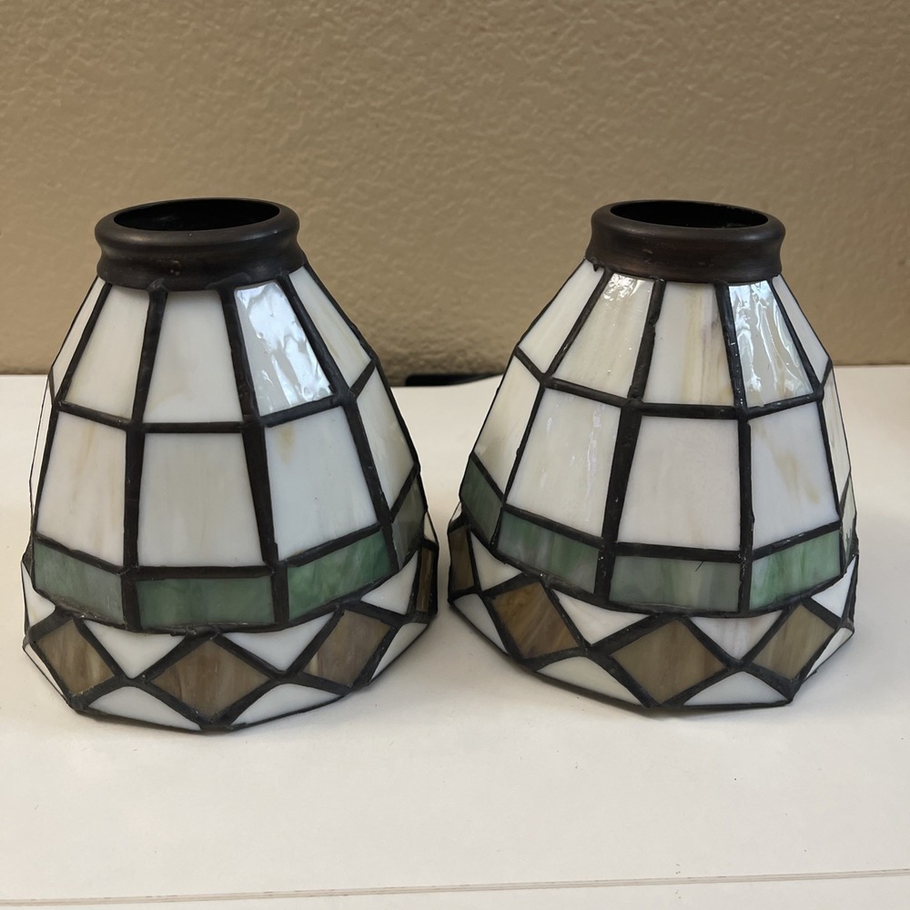 Vintage Stained Glass Mosaic Tiffany Style Lamp Shade For Bar, Office And More